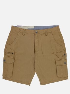Iron Co. Stretch Cargo Shorts Carmel Waist 34
